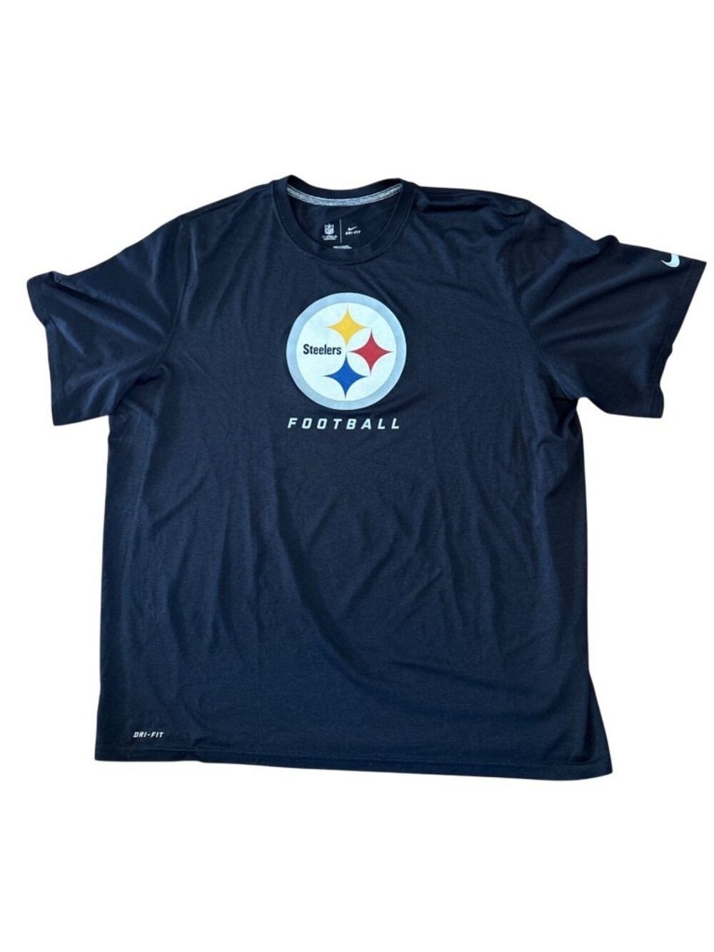 Pittsburgh Steelers Shirt 2XL Black Nike Dri Fit NFL On Field Apparel Polyester
